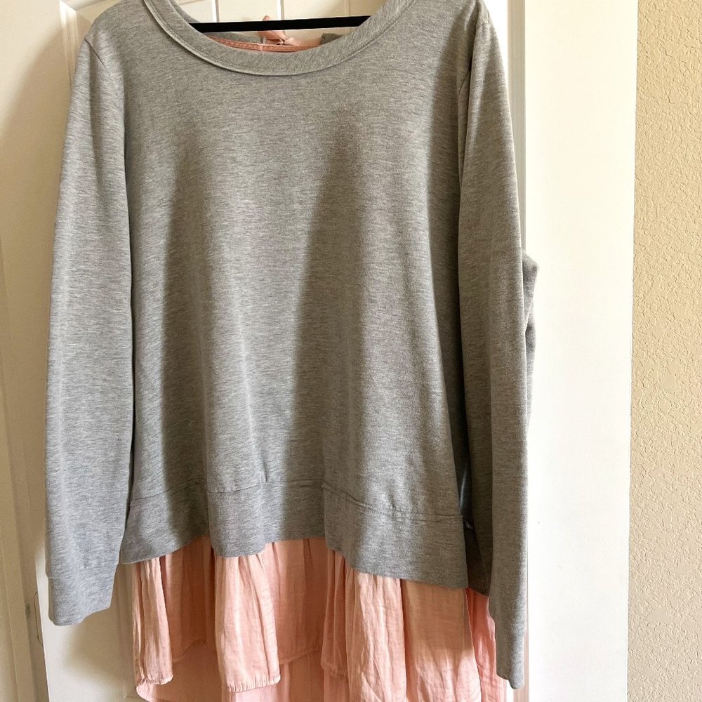 Lane Bryant-Light Sweatshirt with Satin Insert
